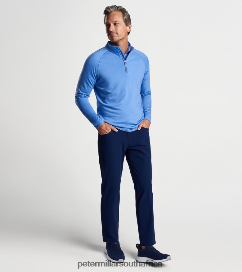 Regatta Blue Men Peter Millar Excursionist Flex Performance Pullover Apparel B62P4F726