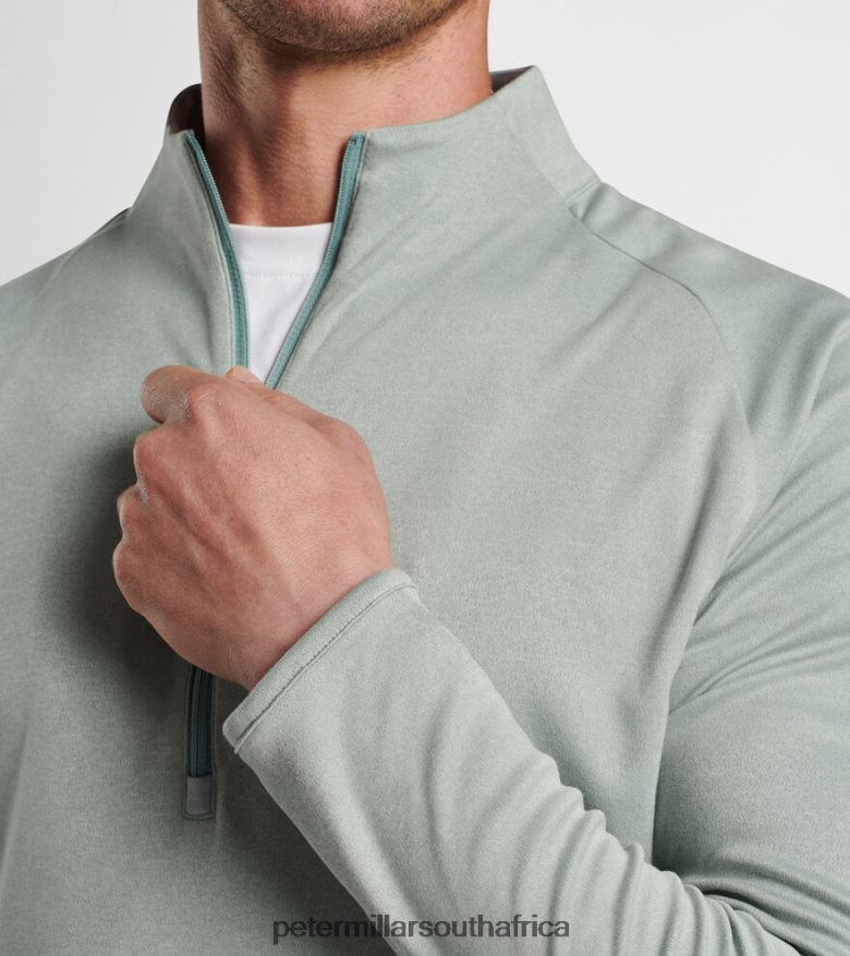 Sage Fog Men Peter Millar Cloudglow Performance Half-Zip Apparel B62P4F738