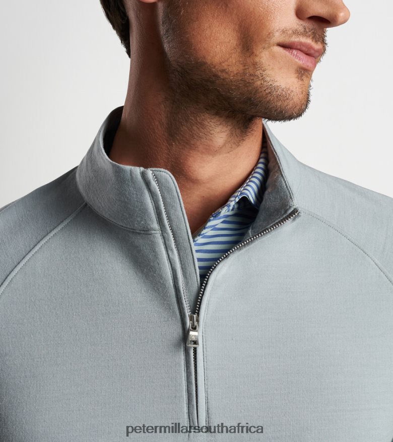 Sage Fog Men Peter Millar Excursionist Flex Performance Pullover Apparel B62P4F727