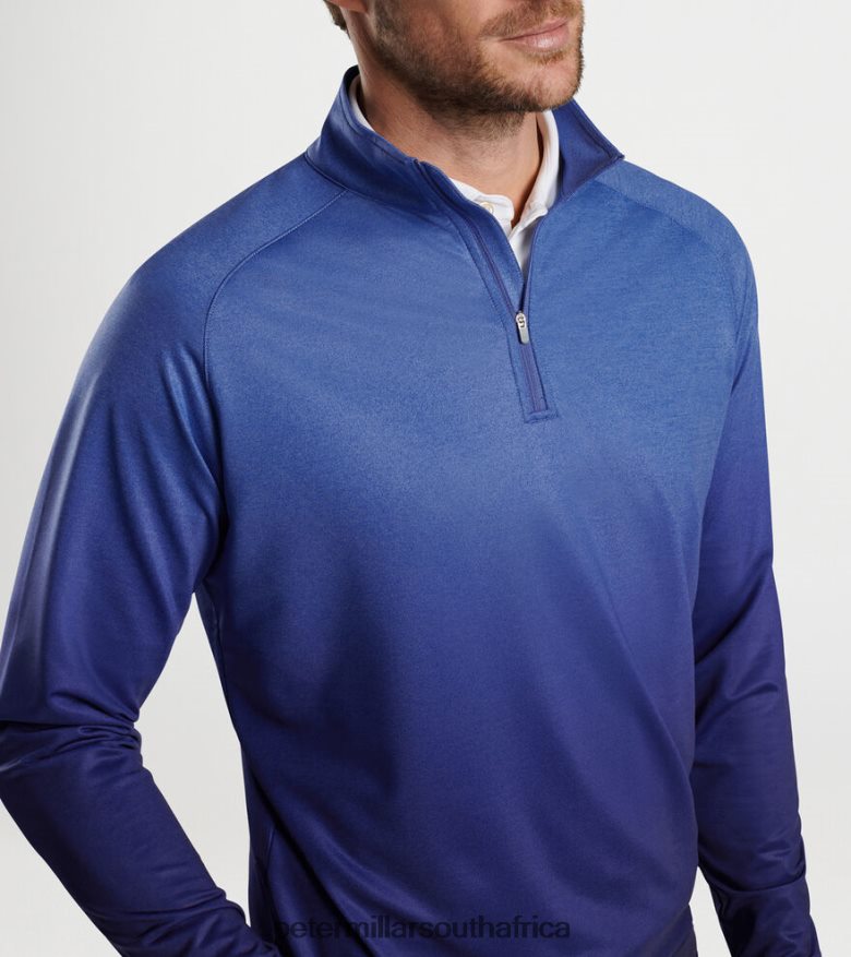 Sport Navy Men Peter Millar Perth Ombre Performance Quarter-Zip Apparel B62P4F801