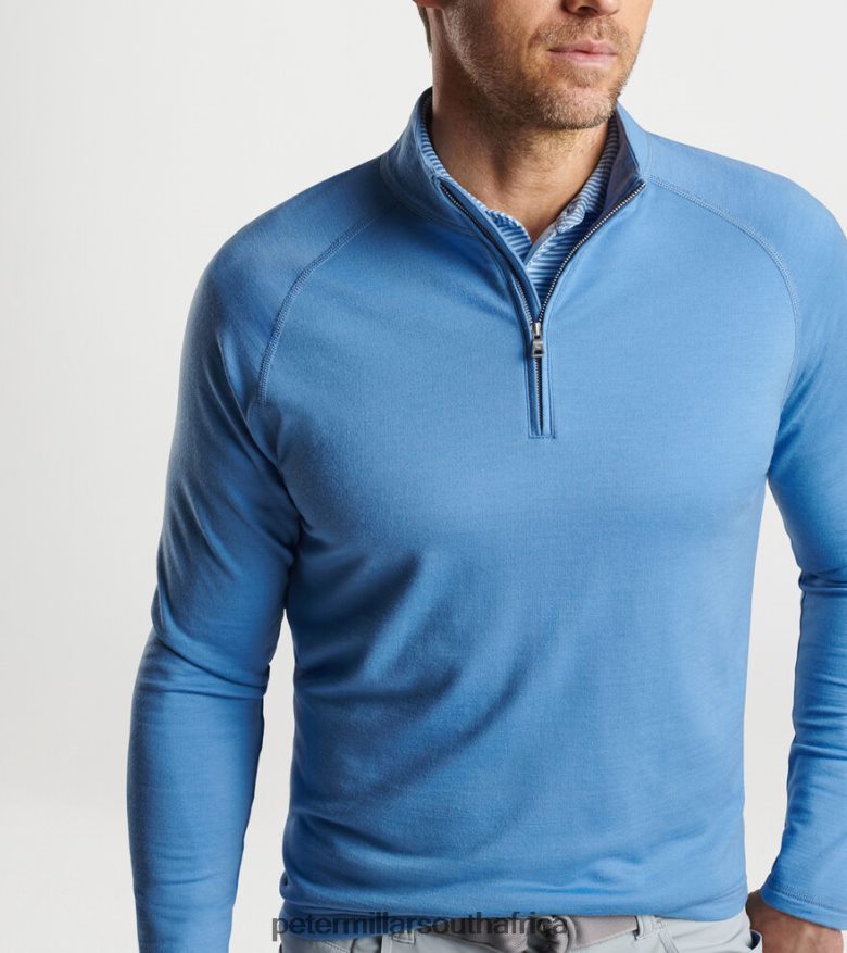 Vintage Indigo Men Peter Millar Excursionist Flex Performance Pullover Apparel B62P4F699