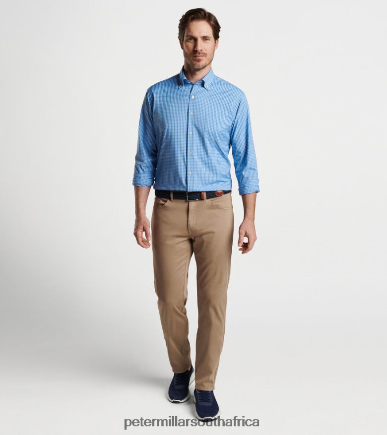 Cape Blue Men Peter Millar Geary Performance Twill Sport Shirt Apparel B62P4F443