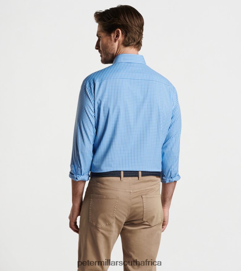 Cape Blue Men Peter Millar Geary Performance Twill Sport Shirt Apparel B62P4F443