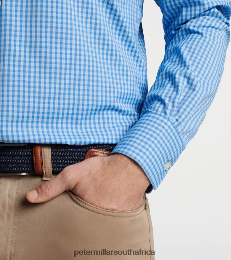 Cape Blue Men Peter Millar Geary Performance Twill Sport Shirt Apparel B62P4F443