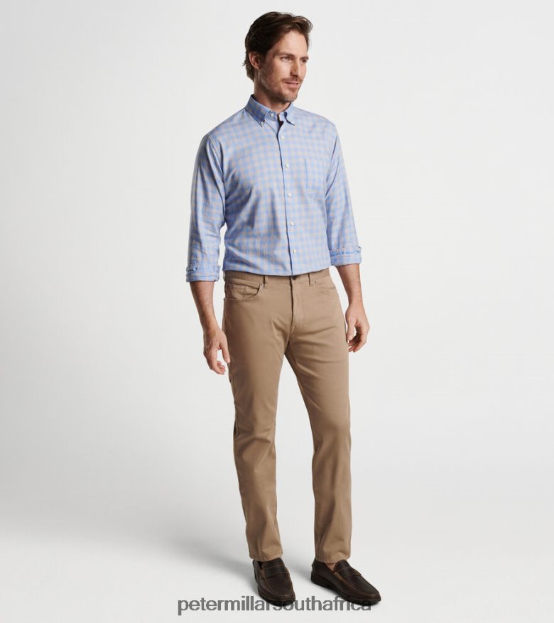 Cape Blue Men Peter Millar Heron Cotton Sport Shirt Apparel B62P4F483