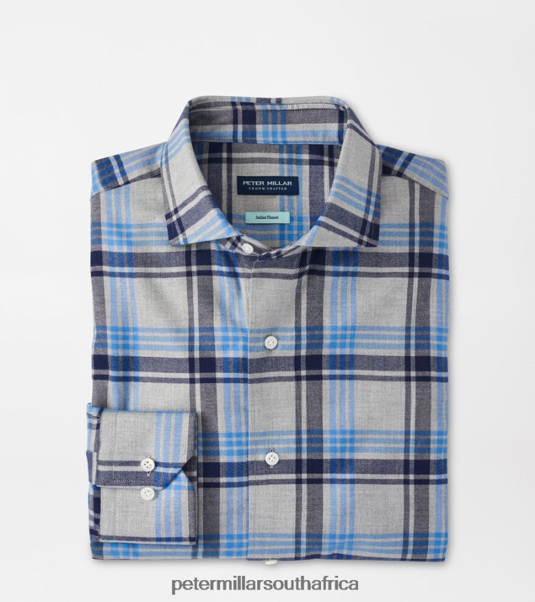 Gale Grey Men Peter Millar Coulter Italian Flannel Sport Shirt Apparel B62P4F504