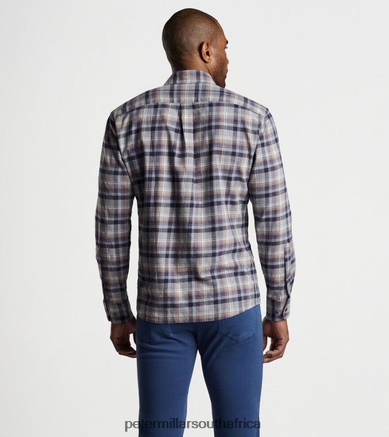 Gale Grey Men Peter Millar Iron Way Cotton Sport Shirt Apparel B62P4F468