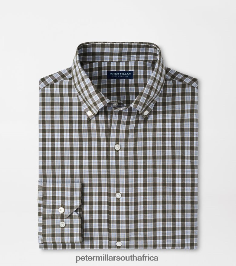 Loden Men Peter Millar Sherwin Performance Poplin Sport Shirt Apparel B62P4F473