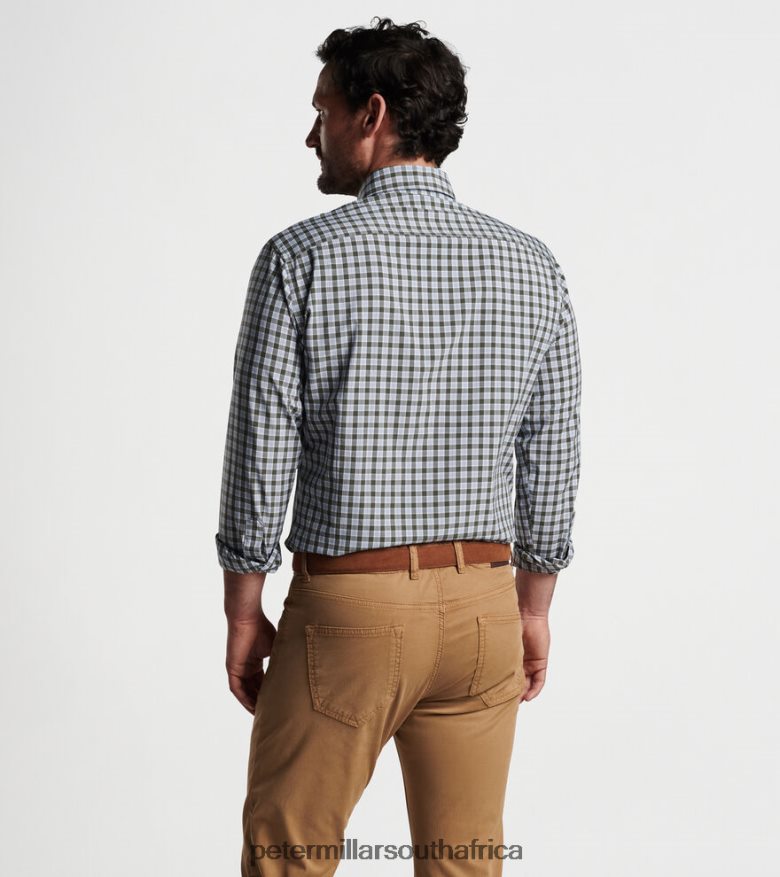 Loden Men Peter Millar Sherwin Performance Poplin Sport Shirt Apparel B62P4F473