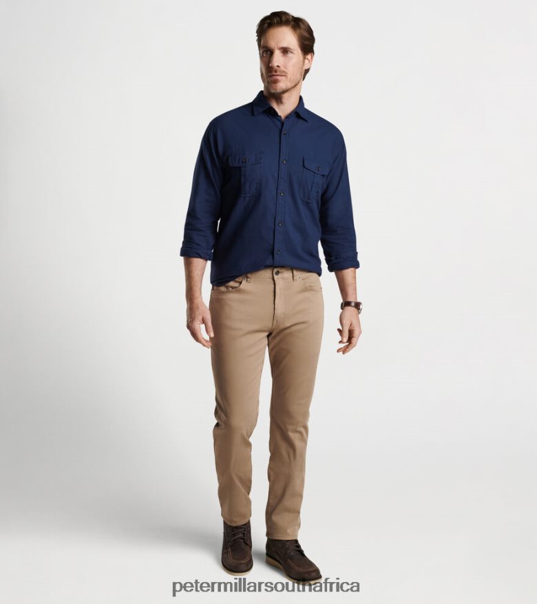 Navy Men Peter Millar Fallside Cotton Sport Shirt Apparel B62P4F495