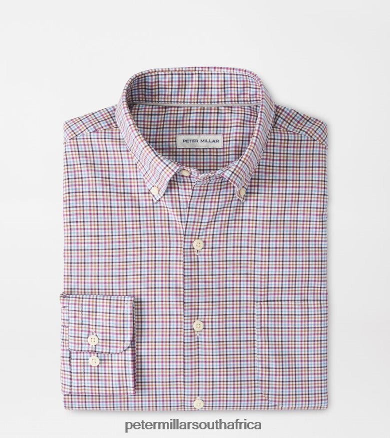 Twilight Blue Men Peter Millar Market Cotton-Stretch Sport Shirt Apparel B62P4F498