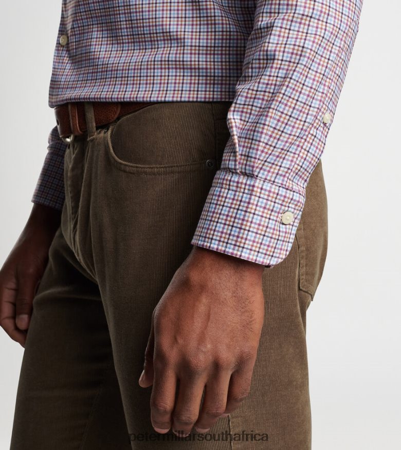 Twilight Blue Men Peter Millar Market Cotton-Stretch Sport Shirt Apparel B62P4F498