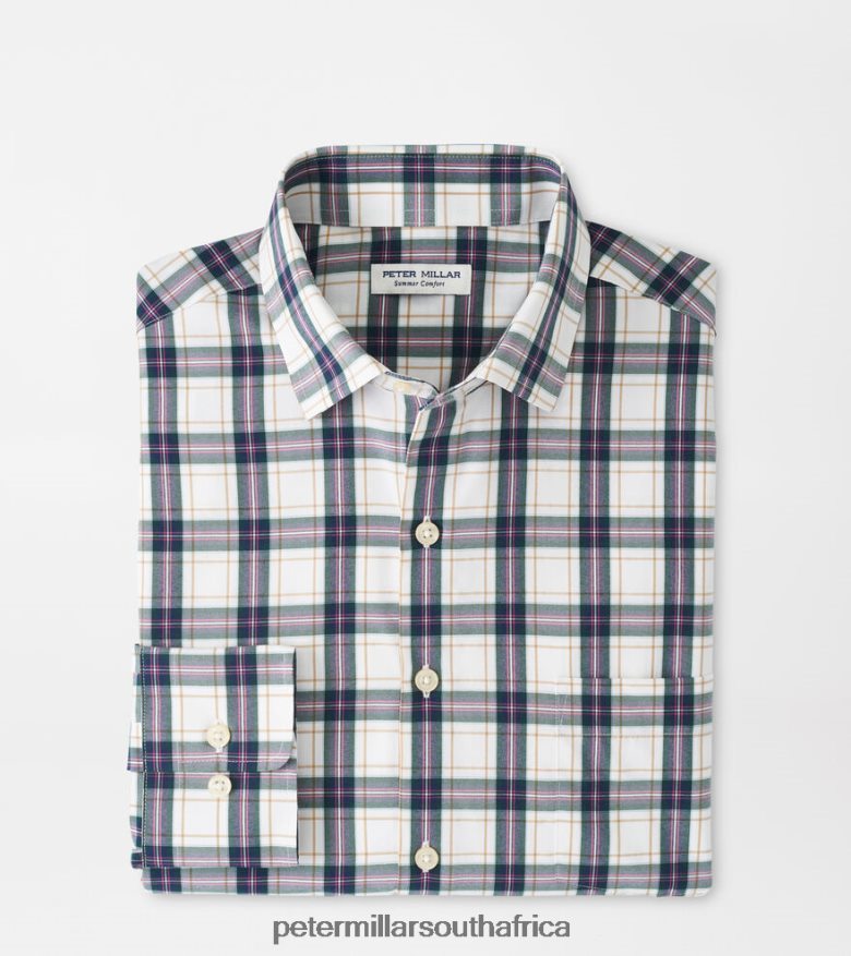 Twilight Purple Men Peter Millar Randall Performance Poplin Sport Shirt Apparel B62P4F467