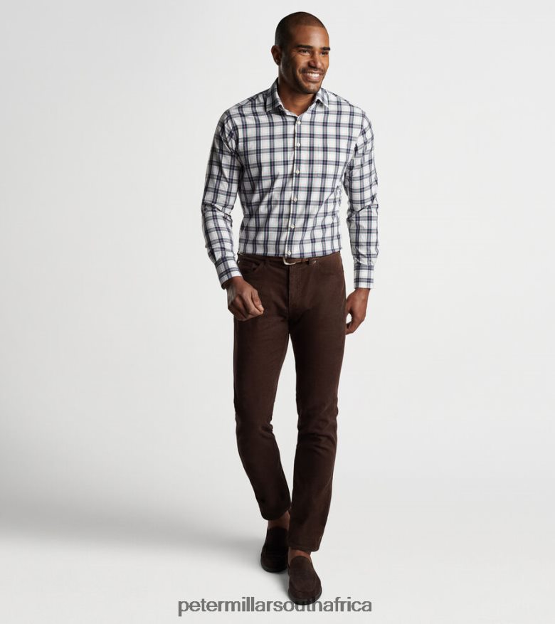 Twilight Purple Men Peter Millar Randall Performance Poplin Sport Shirt Apparel B62P4F467