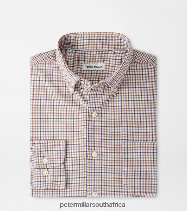 Twilight Red Men Peter Millar Market Cotton-Stretch Sport Shirt Apparel B62P4F470