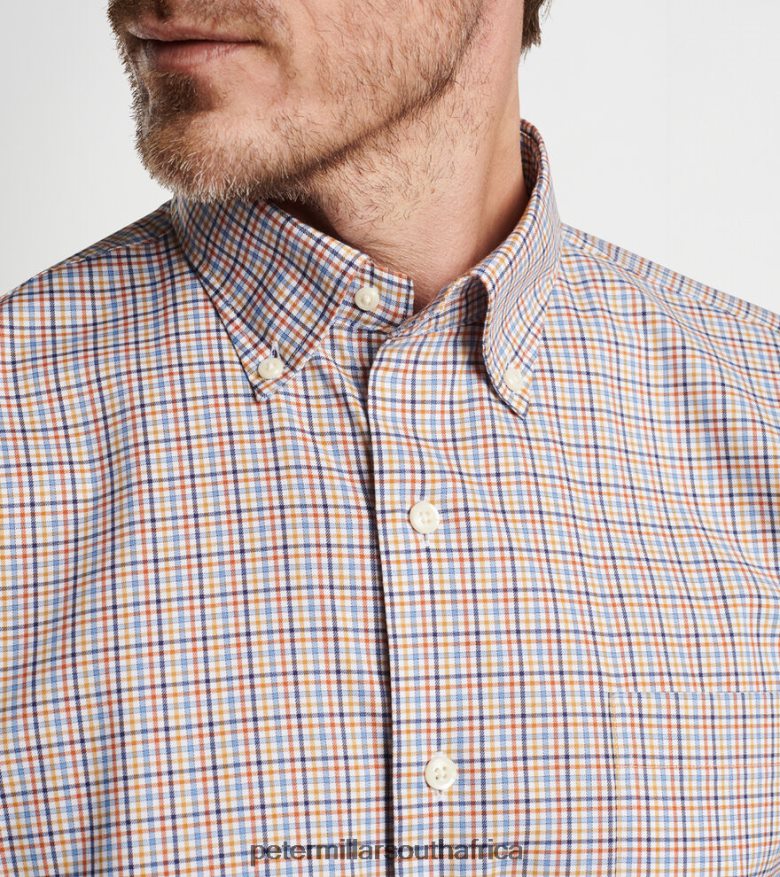 Twilight Red Men Peter Millar Market Cotton-Stretch Sport Shirt Apparel B62P4F470