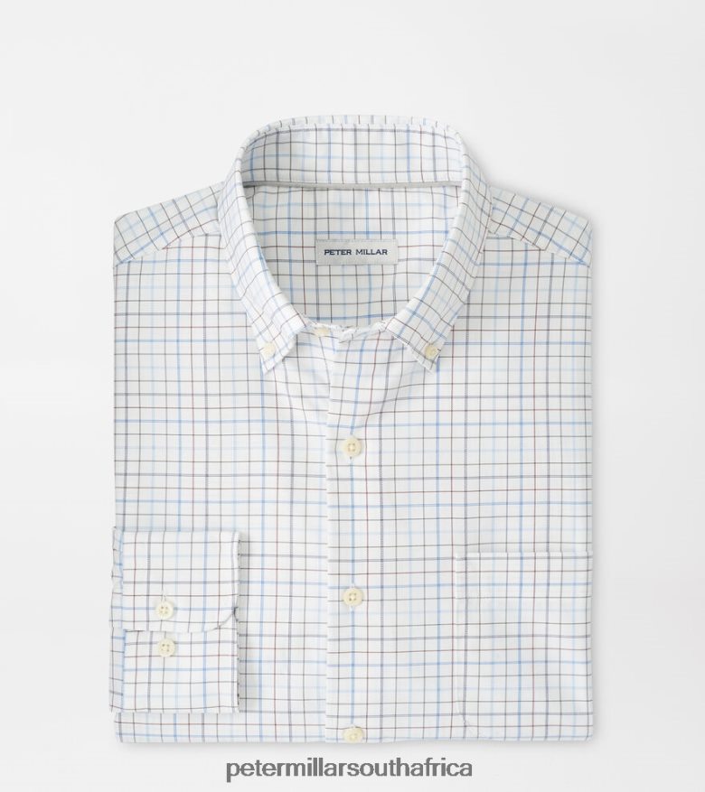 White Men Peter Millar Fenton Cotton-Stretch Sport Shirt Apparel B62P4F451