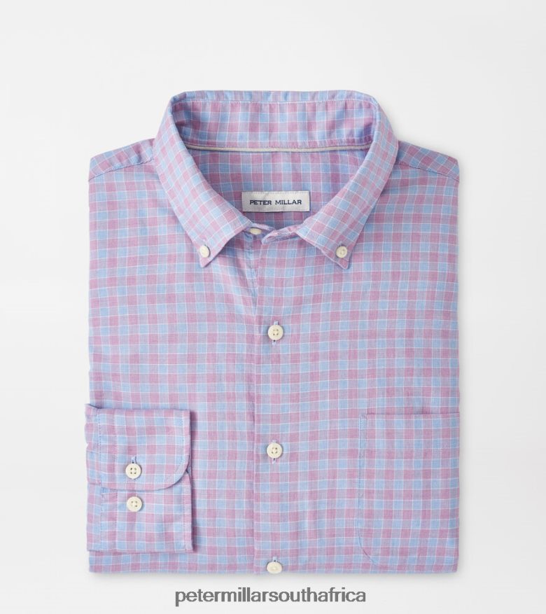 Wild Berry Men Peter Millar Elmwood Cotton Sport Shirt Apparel B62P4F481