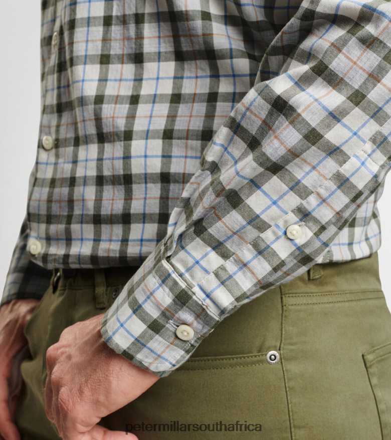 Winter Ivory Men Peter Millar Alton Cotton Sport Shirt Apparel B62P4F466