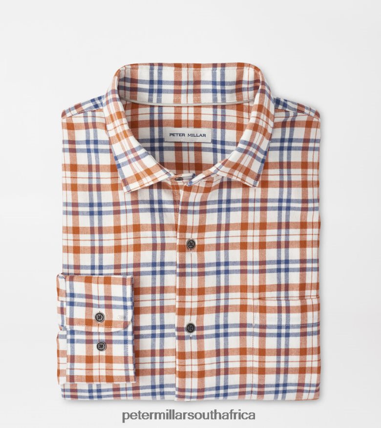 Winter Ivory Men Peter Millar Stone Lake Cotton Sport Shirt Apparel B62P4F458