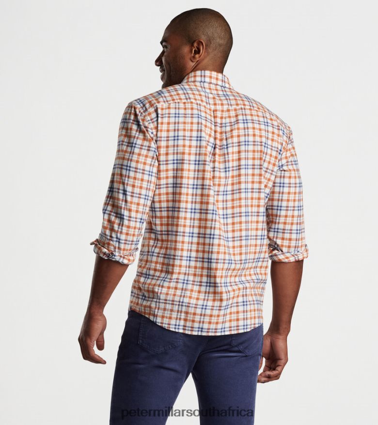 Winter Ivory Men Peter Millar Stone Lake Cotton Sport Shirt Apparel B62P4F458