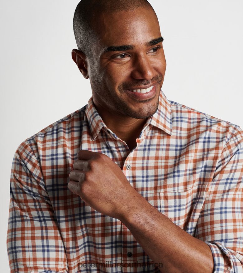 Winter Ivory Men Peter Millar Stone Lake Cotton Sport Shirt Apparel B62P4F458