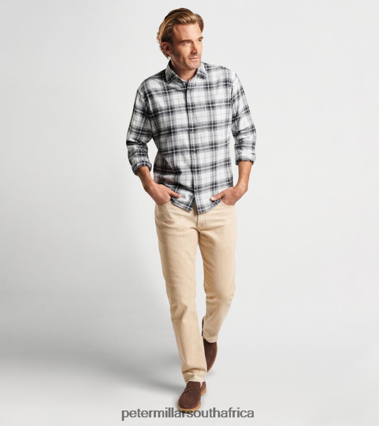 Winter Ivory Men Peter Millar Whitecliff Cotton Sport Shirt Apparel B62P4F482