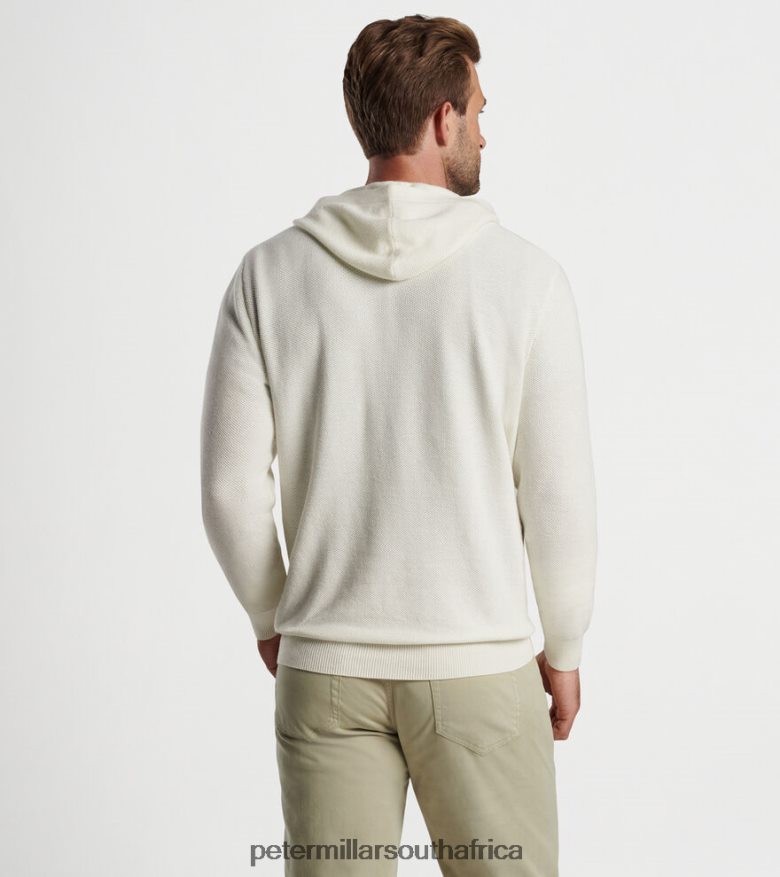 Almond Men Peter Millar Hickory Henley Hoodie Sweater Apparel B62P4F637