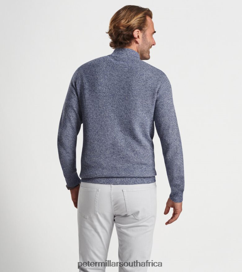 Atlantic Blue Men Peter Millar Nevis Twisted Quarter-Zip Apparel B62P4F563