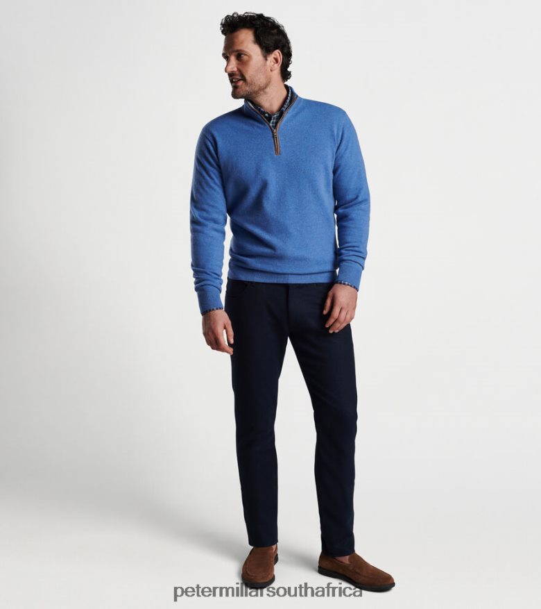 Blue Men Peter Millar Artisan Crafted Cashmere Flex Quarter-Zip Apparel B62P4F521