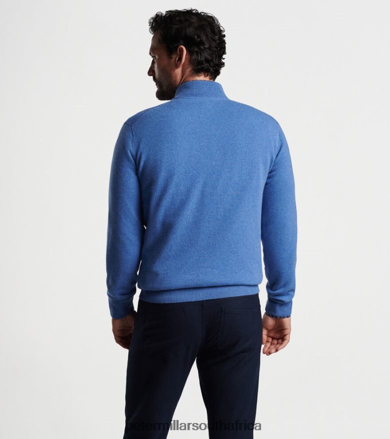 Blue Men Peter Millar Artisan Crafted Cashmere Flex Quarter-Zip Apparel B62P4F521