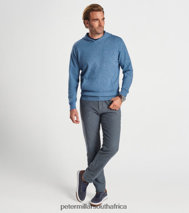Blue Men Peter Millar Conway Wool Cashmere Popover Hoodie Apparel B62P4F549