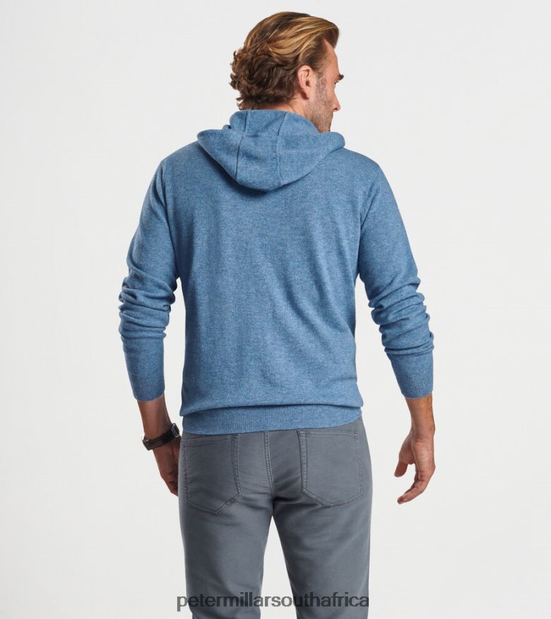 Blue Men Peter Millar Conway Wool Cashmere Popover Hoodie Apparel B62P4F549