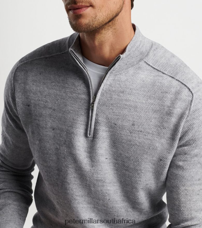 British Grey Men Peter Millar Rockport Quarter-Zip Sweater Apparel B62P4F638