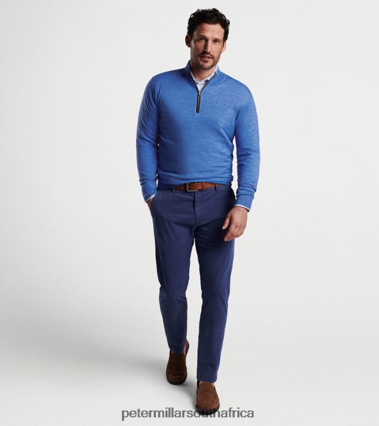 Cascade Blue Men Peter Millar Excursionist Flex Quarter-Zip Apparel B62P4F585