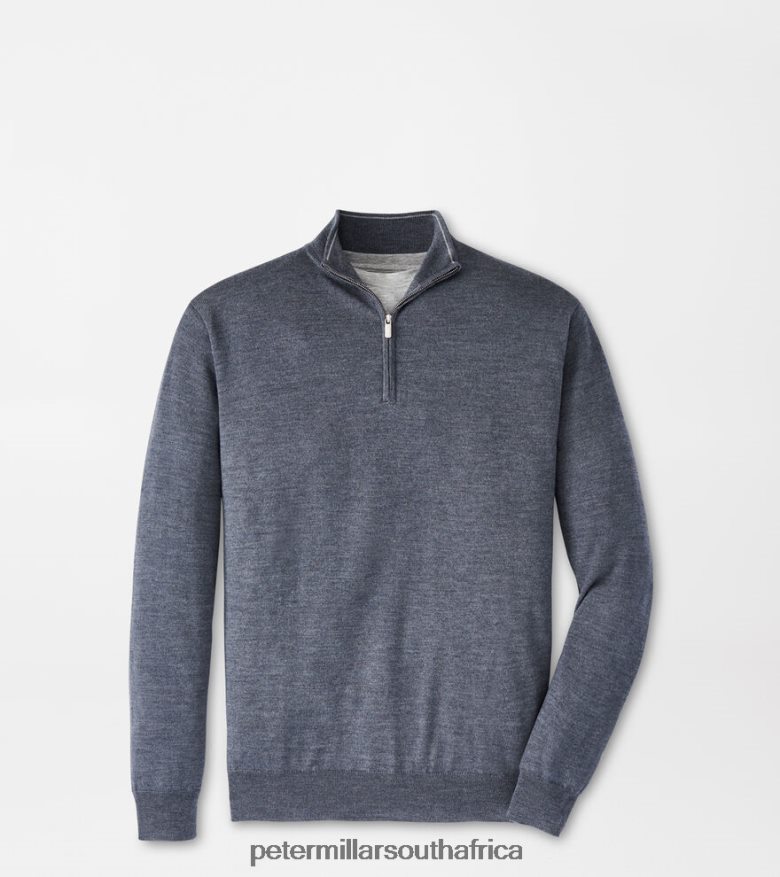 Charcoal Men Peter Millar Autumn Crest Quarter-Zip Apparel B62P4F509