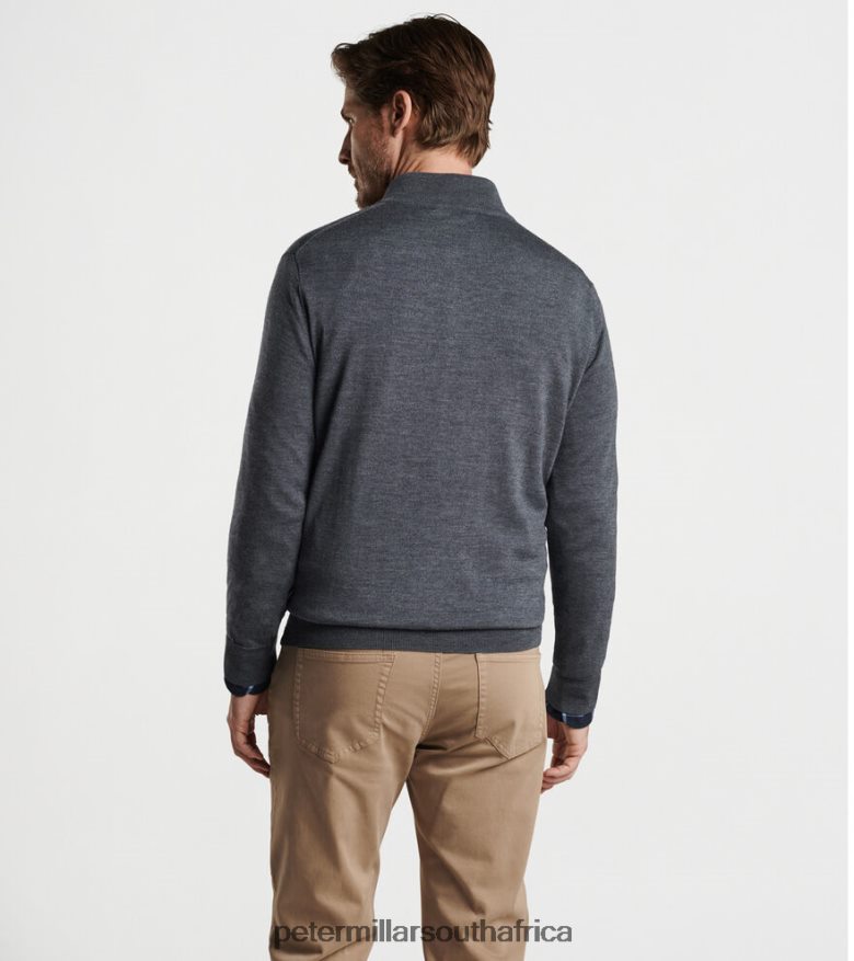 Charcoal Men Peter Millar Autumn Crest Quarter-Zip Apparel B62P4F509