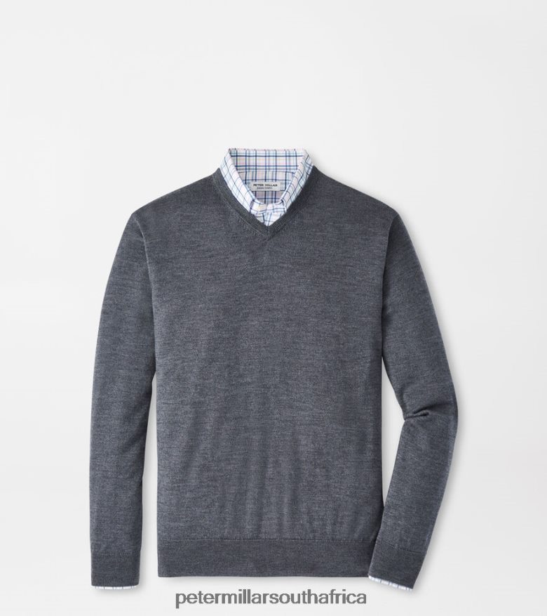 Charcoal Men Peter Millar Autumn Crest V-Neck Apparel B62P4F536