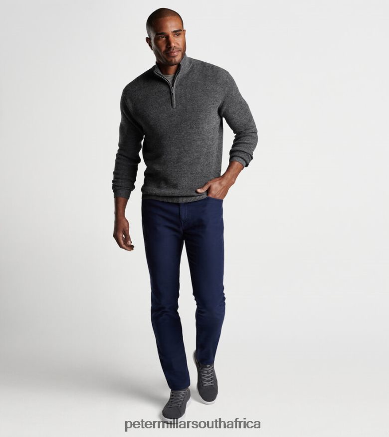 Charcoal Men Peter Millar Kitts Twisted Quarter-Zip Apparel B62P4F529