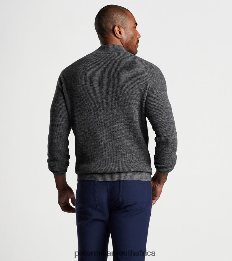 Charcoal Men Peter Millar Kitts Twisted Quarter-Zip Apparel B62P4F529