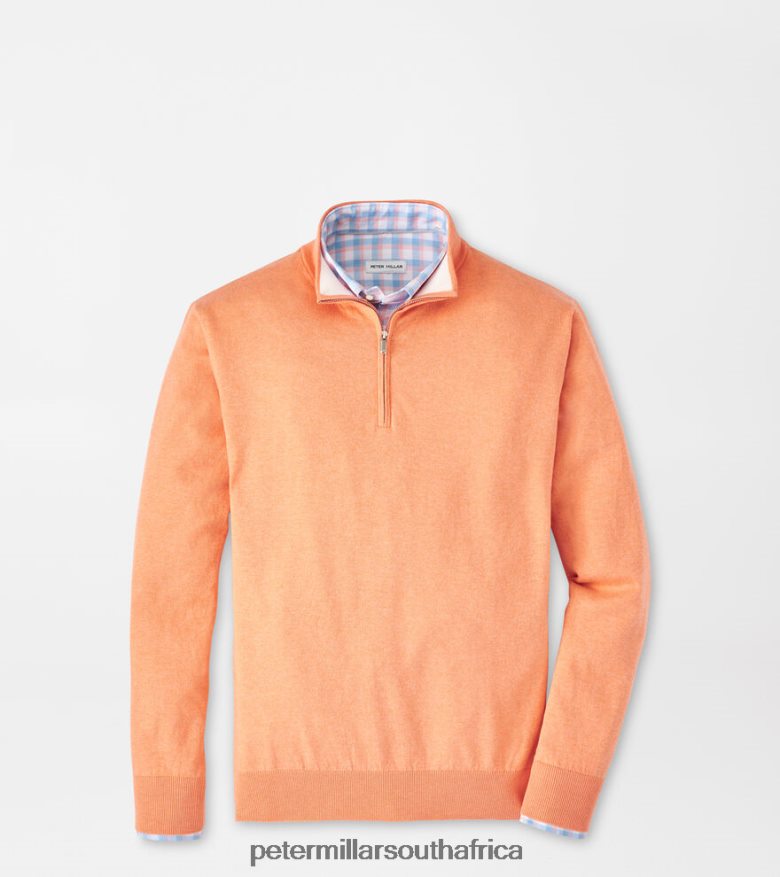 Coral Haze Men Peter Millar Whitaker Quarter-Zip Sweater Apparel B62P4F597