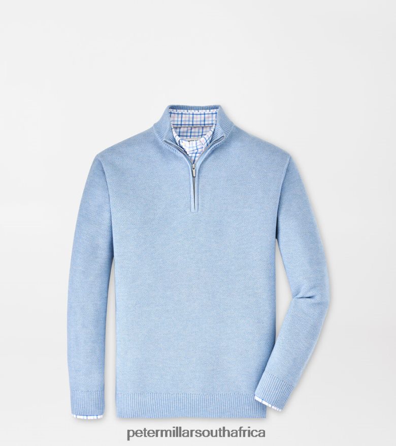 Cottage Blue Men Peter Millar Nevis Twisted Quarter-Zip Apparel B62P4F564