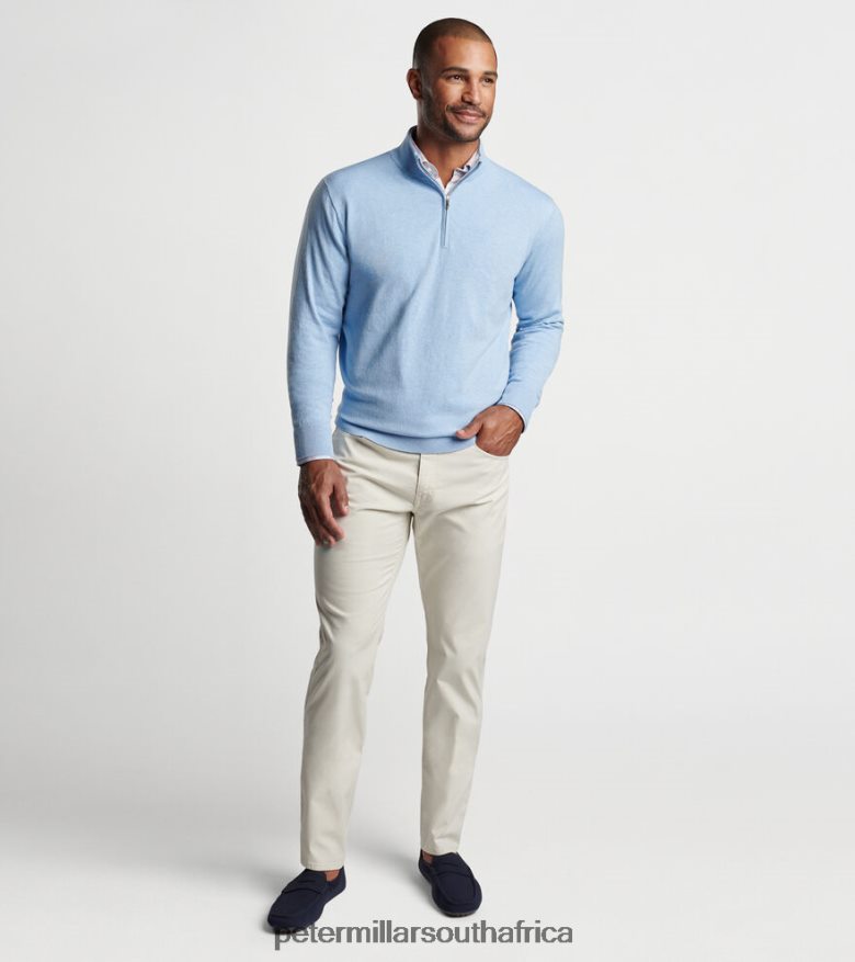 Cottage Blue Men Peter Millar Whitaker Quarter-Zip Sweater Apparel B62P4F595