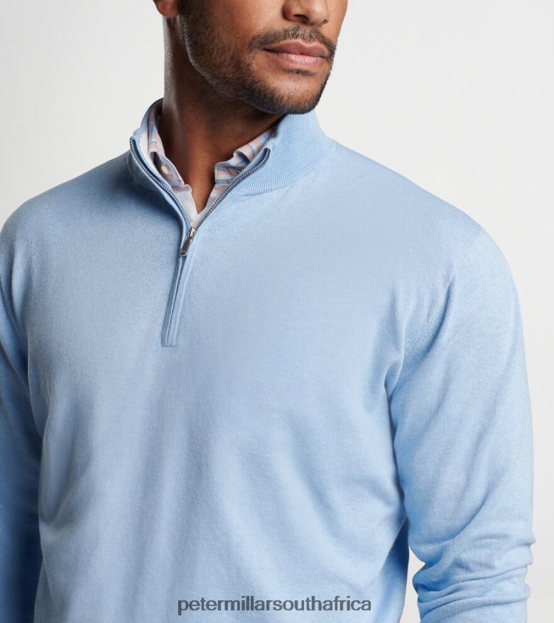 Cottage Blue Men Peter Millar Whitaker Quarter-Zip Sweater Apparel B62P4F595