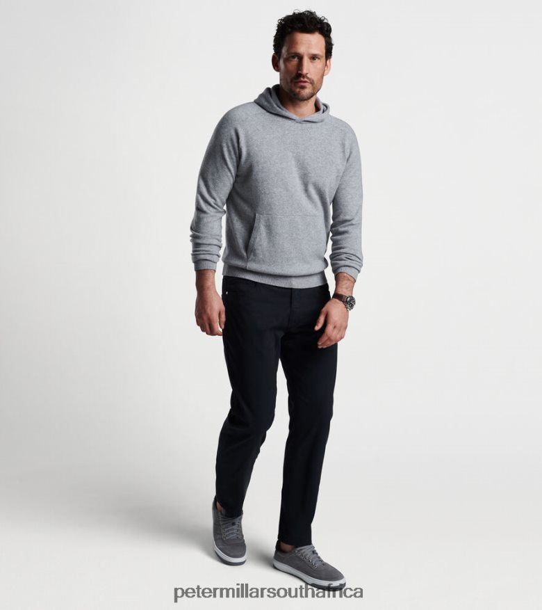 Gale Grey Men Peter Millar Artisan Crafted Cashmere Popover Hoodie Apparel B62P4F557