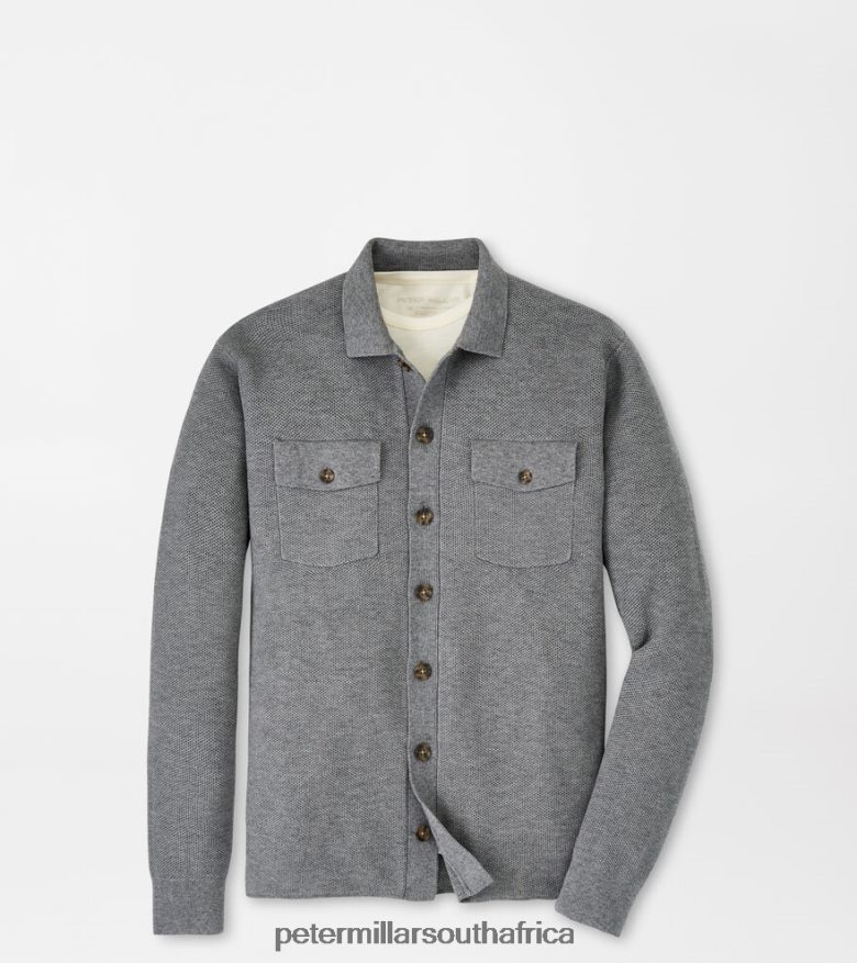 Gale Grey Men Peter Millar Trenton Sweater Shirt Apparel B62P4F555