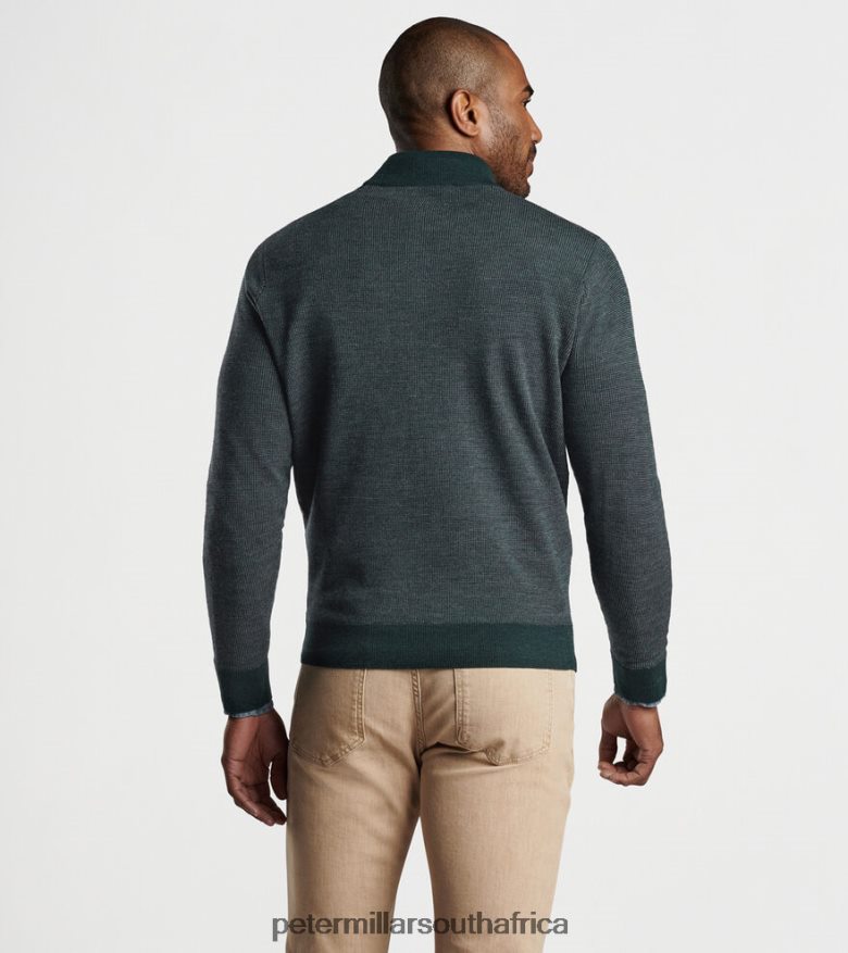 Green Men Peter Millar Breaker Birdseye Quarter-Zip Apparel B62P4F553