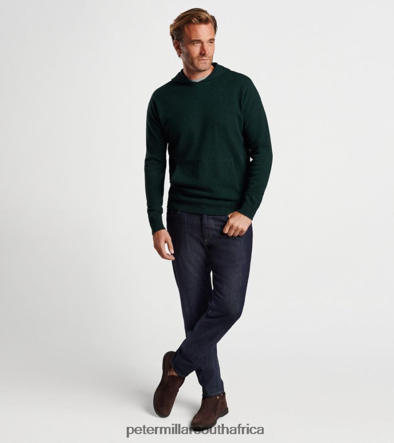 Green Men Peter Millar Conway Wool Cashmere Popover Hoodie Apparel B62P4F547