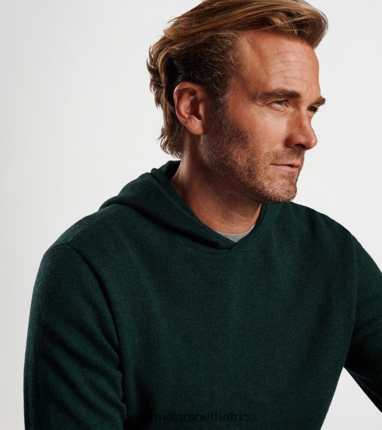 Green Men Peter Millar Conway Wool Cashmere Popover Hoodie Apparel B62P4F547