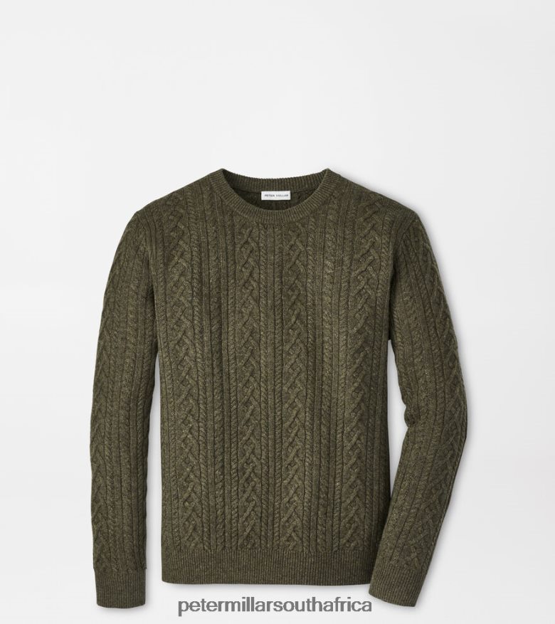 Juniper Men Peter Millar Ridge Cable Crew Apparel B62P4F611